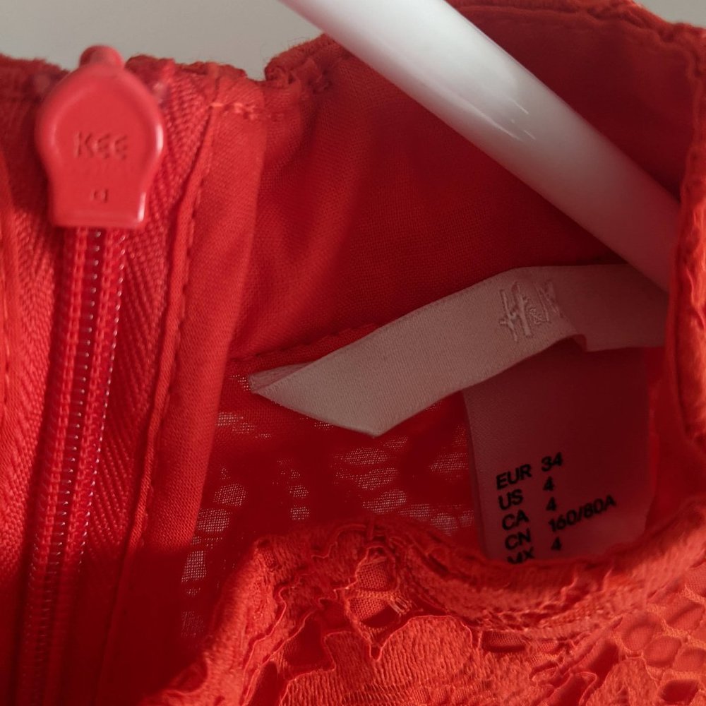 H&M Orange Lace Asymmetrical Dress - Picture 5 of 5